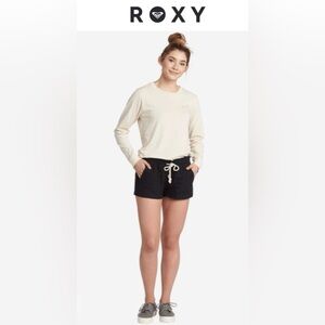 NWT Roxy Oceanside Short Black with Drawstring Shorts Size Medium